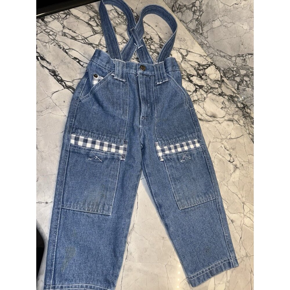 Little Rebels 2T Vintage Suspended Style Overalls Denim